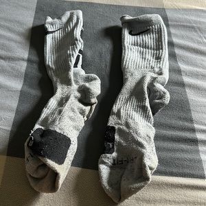 grey and black nike elite socks